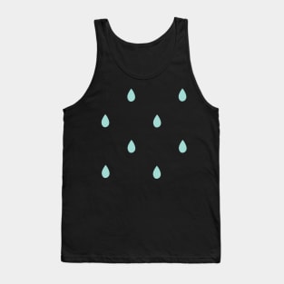 Blue water drop pattern Tank Top